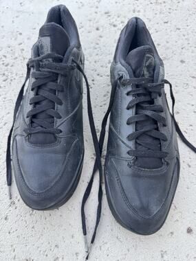 1991 Nike Court Premium Black Leather Low Top Sneakers 911202 T3 Men's 13